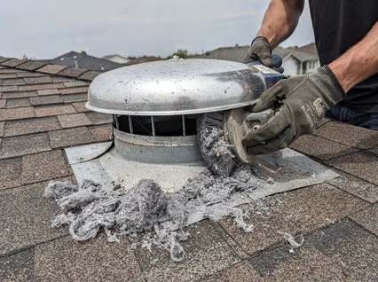 Cleaning Dryer Vent On Roof in Ashland